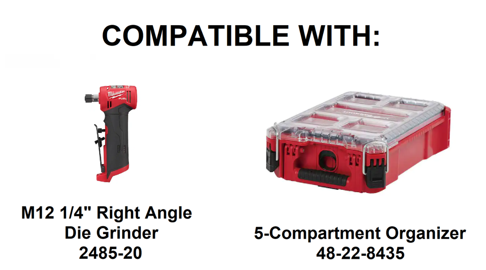 Milwaukee Packout Insert for M12 Right Angle Die Grinder (Insert Only)