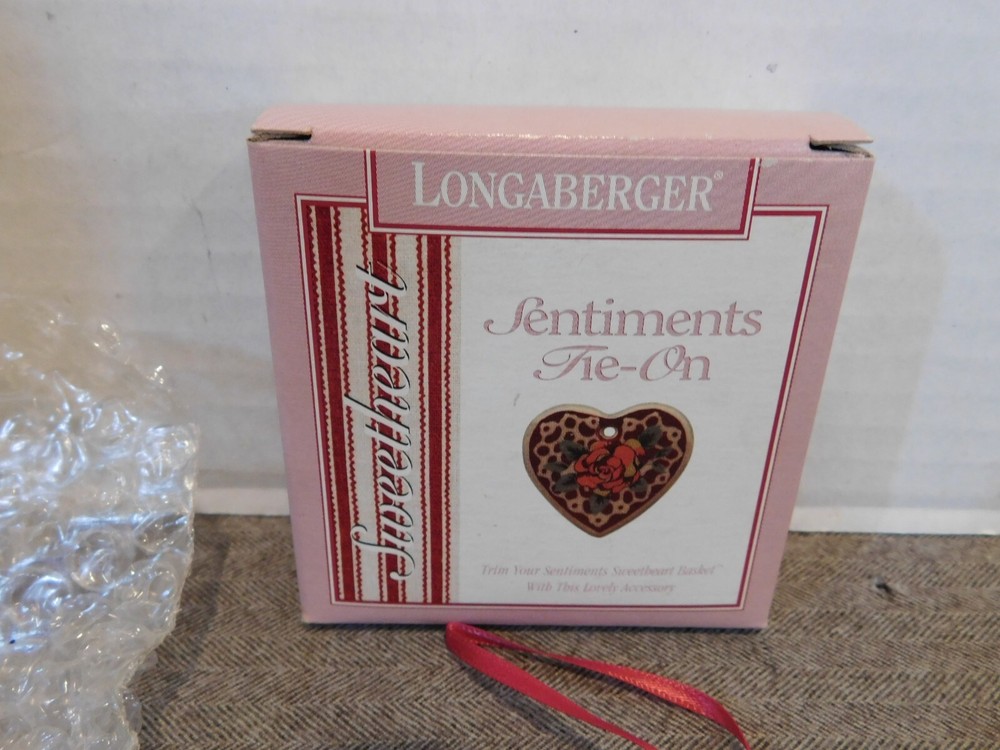 Longaberger Sentiments Heart Tie On NOS #2