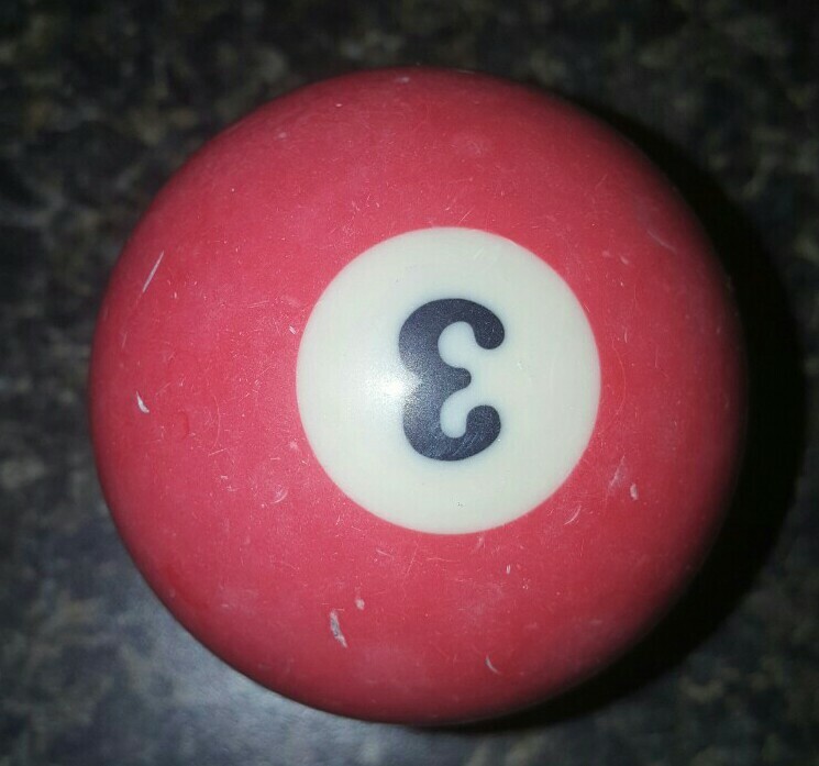 Replacement Regulation Pool Ball 3 Solid Red