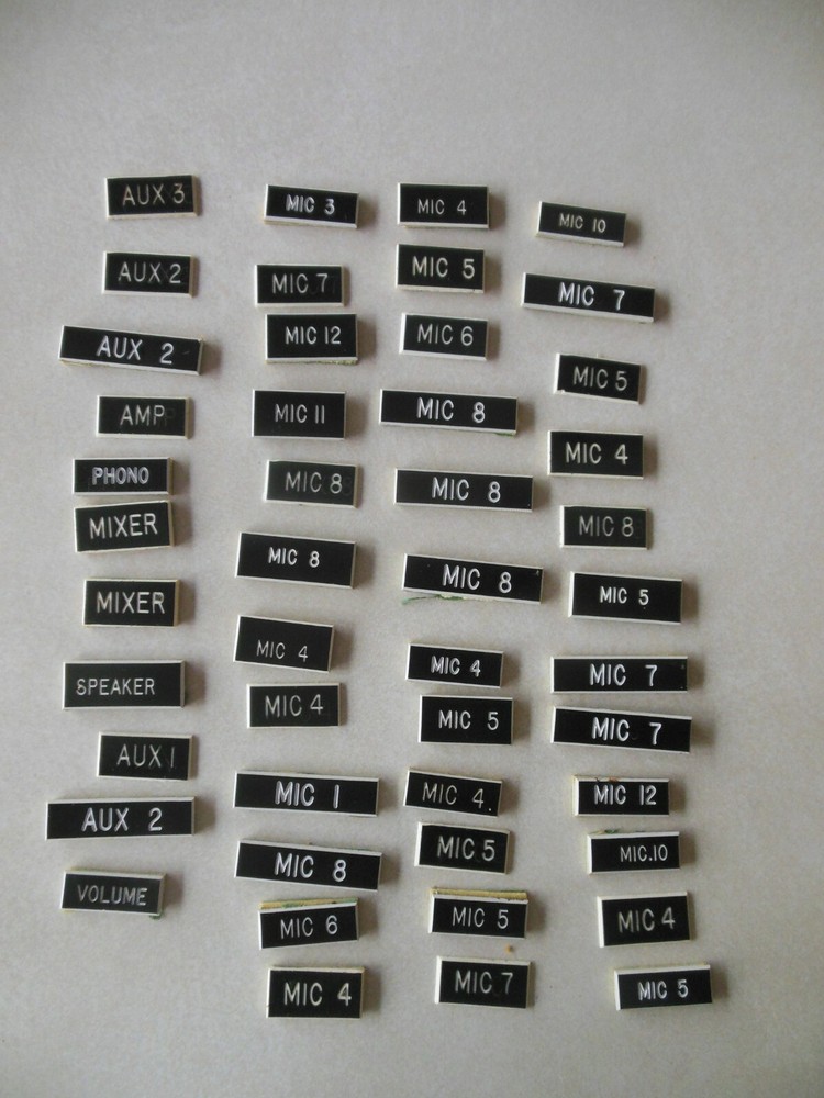 Lot of Misc. Amp Labels - Approx. 47 pieces