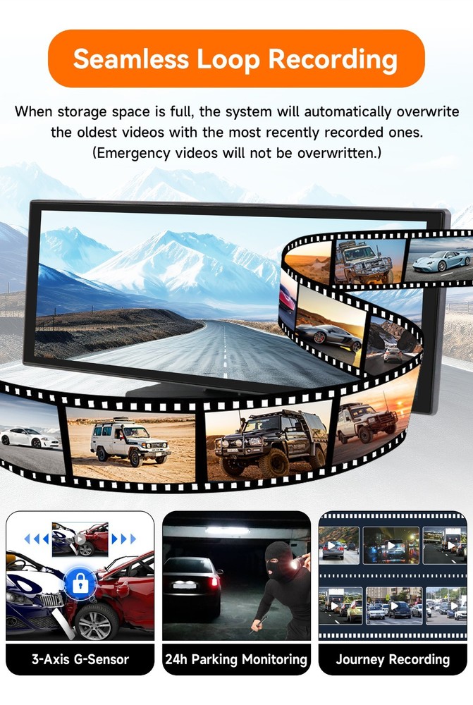 11.4" Touch Screen Wireless Apple Carplay Portable Car Stereo Android Auto 4+64G