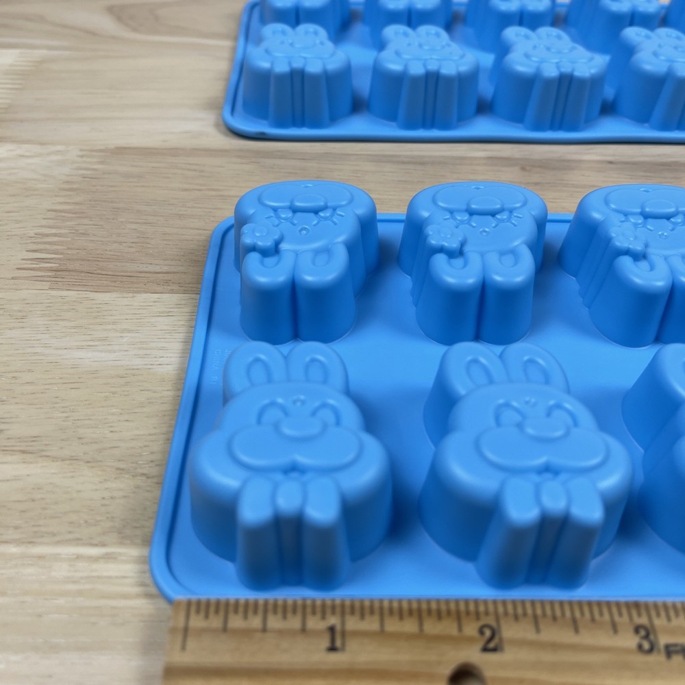 2 - Easter Bunny Ice Cube, Edible Gummies, Candy, Jigglers Flexible Mold