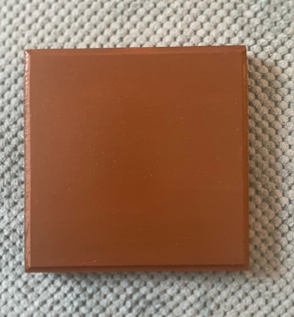 7X7  Pine Plaque  Chestnut Stained with wall hanger