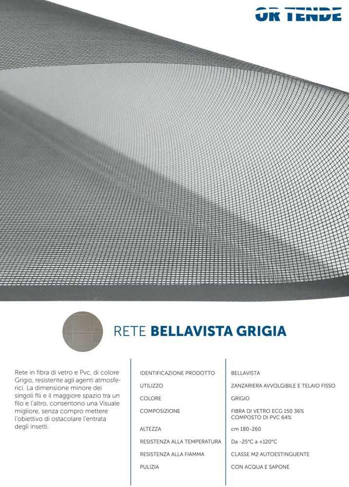 BELLAVISTA GRIGIA Custom Made Replacement Net for Rolling Mosquito Nets