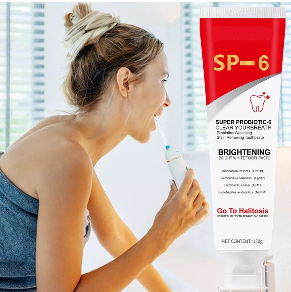 2Pcs Super Probiotic SP-6 Toothpaste, Probiotics Bright White Toothpaste, Sp 6