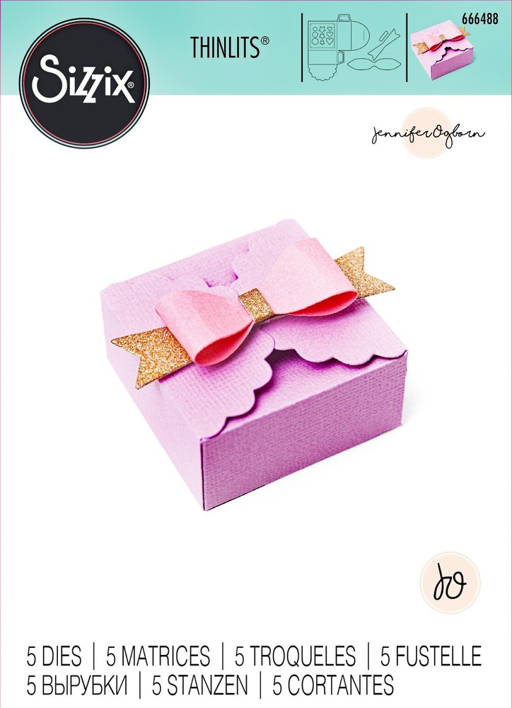 Sizzix Thinlits Treat Box 5pc set #666488 Retail $19.99 by Jennifer Ogborn