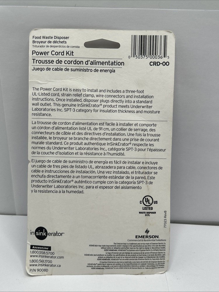 Instigator Power Cord Kit CRD-OO