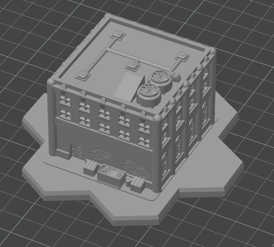 Modern Bank (on Hexes)- Tabletop Wargame Terrain Battletech