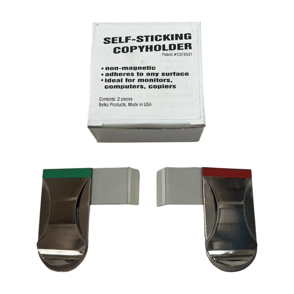 Belka Self-Sticking Copy Document Holder 2 Pieces USA Made