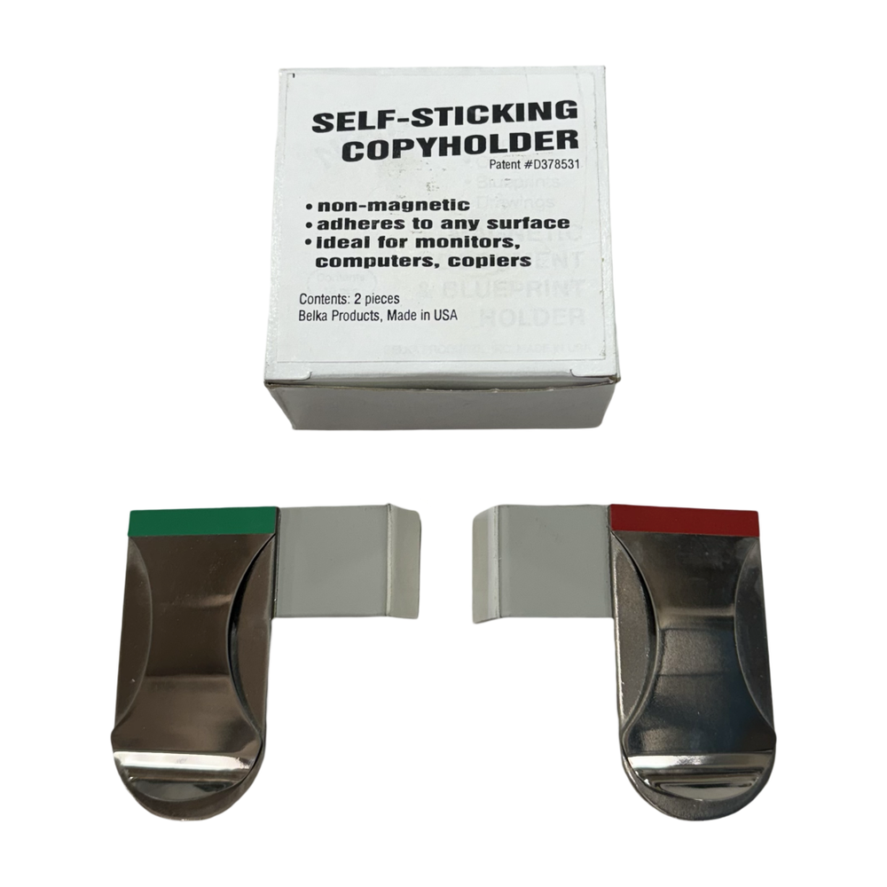 Belka Self-Sticking Copy Document Holder 2 Pieces USA Made