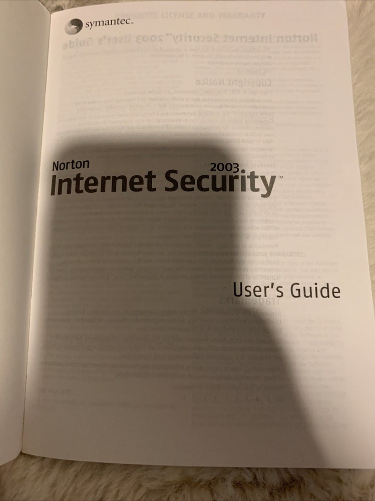 2003 Symantec Norton Internet Security User Manual Guide 