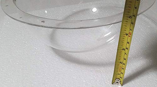 Acrylic Dome / Plastic Hemisphere - Clear - 9" Diameter, 3/4" Flange with