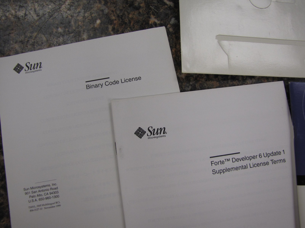 SUN Microsystem Forte Developer 6 Update Install Kit w/ Manuals CD Software-MP25