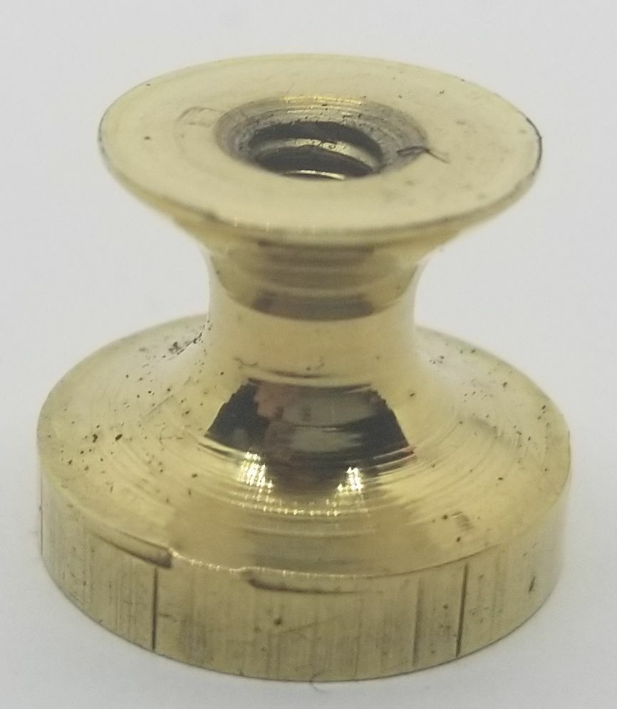 7/8" Diameter Cast Brass KNOB Concentric Rings pull handle mid century modern