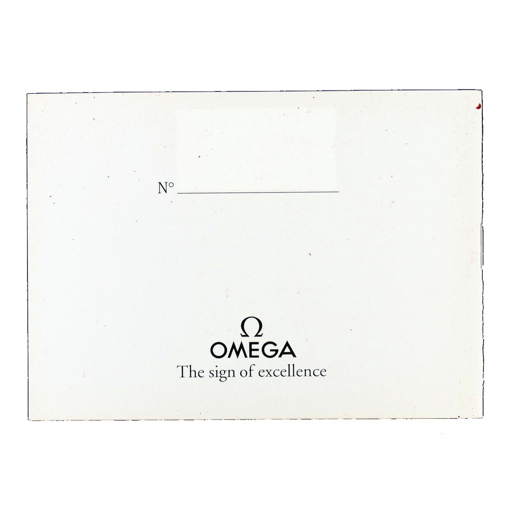 OMEGA CHRONOMETER CERTIFICATE BOOKLET - OPEN CERTIFICATE