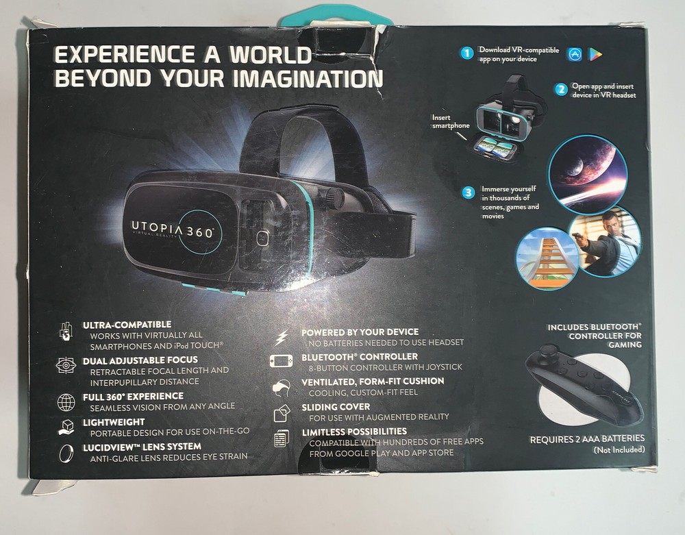 Utopia 360 ReTrack Virtual Reality 3D Headset