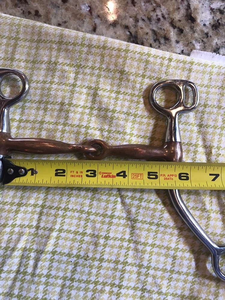 Copper Mouth " Tom Thumb Snaffle Training Bit 7inch long Shanks