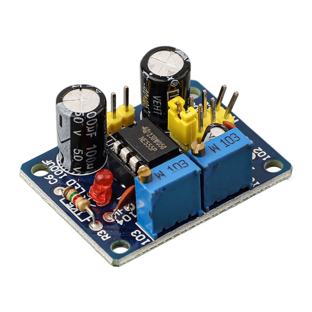 NE555 Pulse Frequency Generator Module with LED Indication and Compact Design