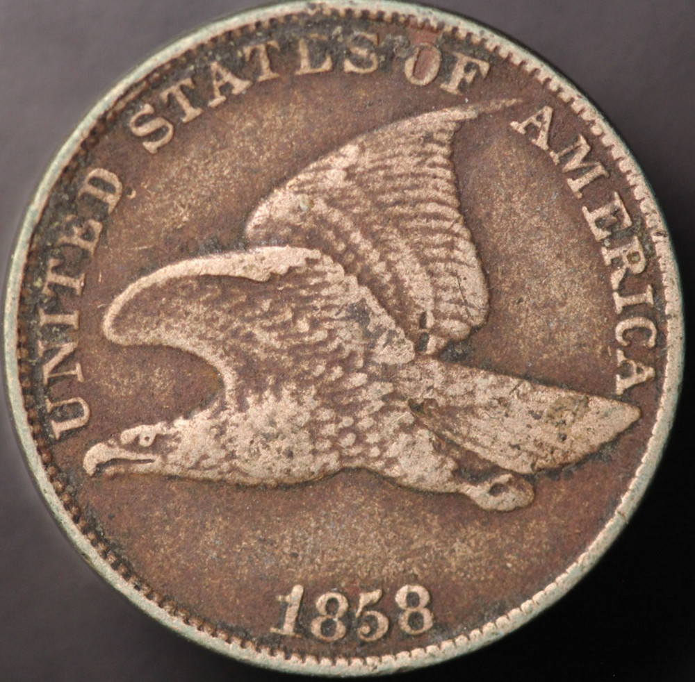 1858 FLYING EAGLE CENT | FRESH FROM AN OLD COLLECTION | LOT BB-783