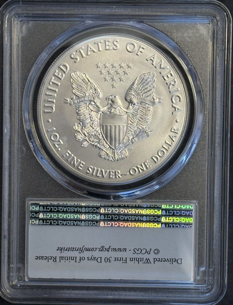 2018 Silver Eagle PCGS MS70 FIRST STRIKE (Flag Label)