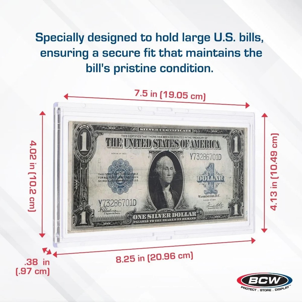 BCW Deluxe Currency Slab Large Bill Stackable