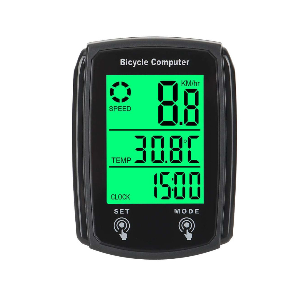 2PCS LCD Digital Bicycle Computer Bike Backlight Speedometer Odometer Waterproof