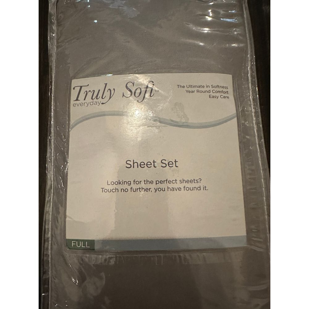 Truly Soft Full Sheet Set Luxurious Bedding Comfort Gray