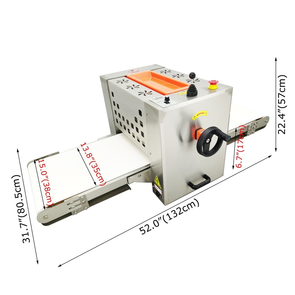 Dough Pressing Machine Dough Sheeter Electric Pizza Dough Roller Sheeter 110V
