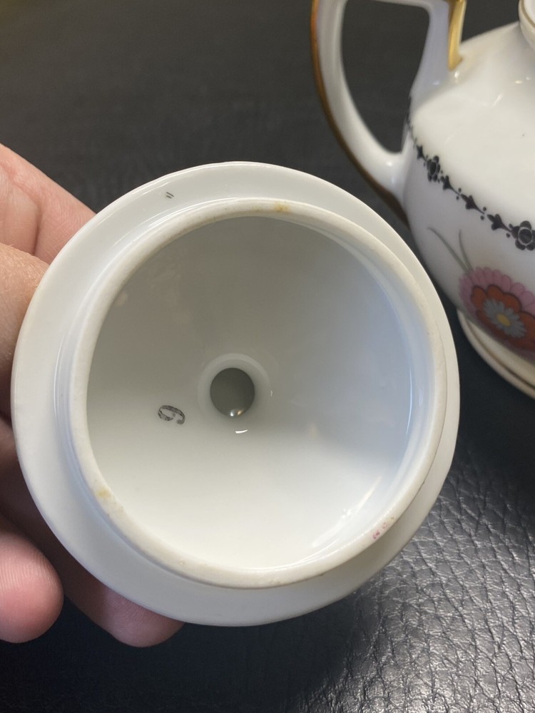 Phoenix China Czech Creamer Double Handled Floral