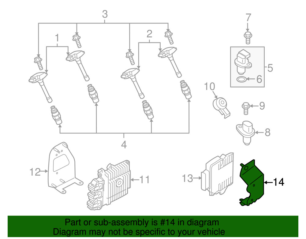 Genuine Nissan Engine Control Module (ECM) Bracket 23714-EZ30B