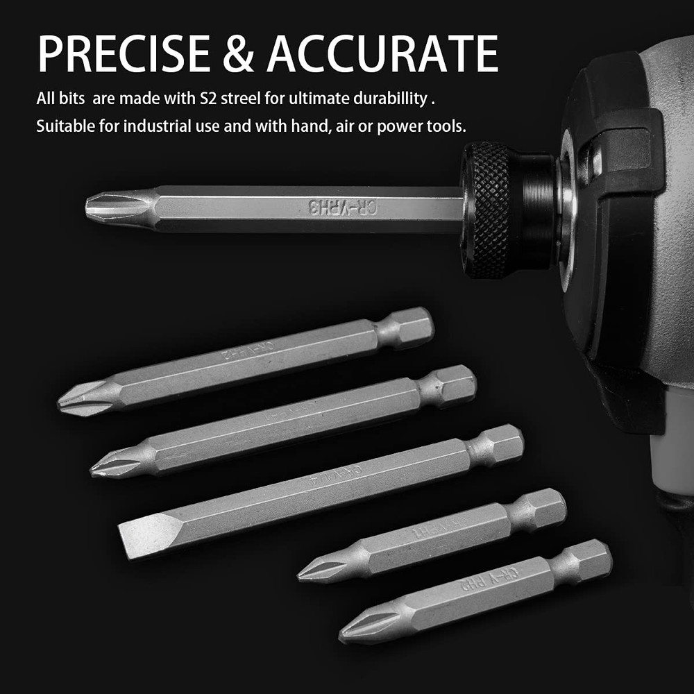 148-Piece Screwdriver Bit Set Hex Tamper Phillips Torx Flat Head Phillips wit...