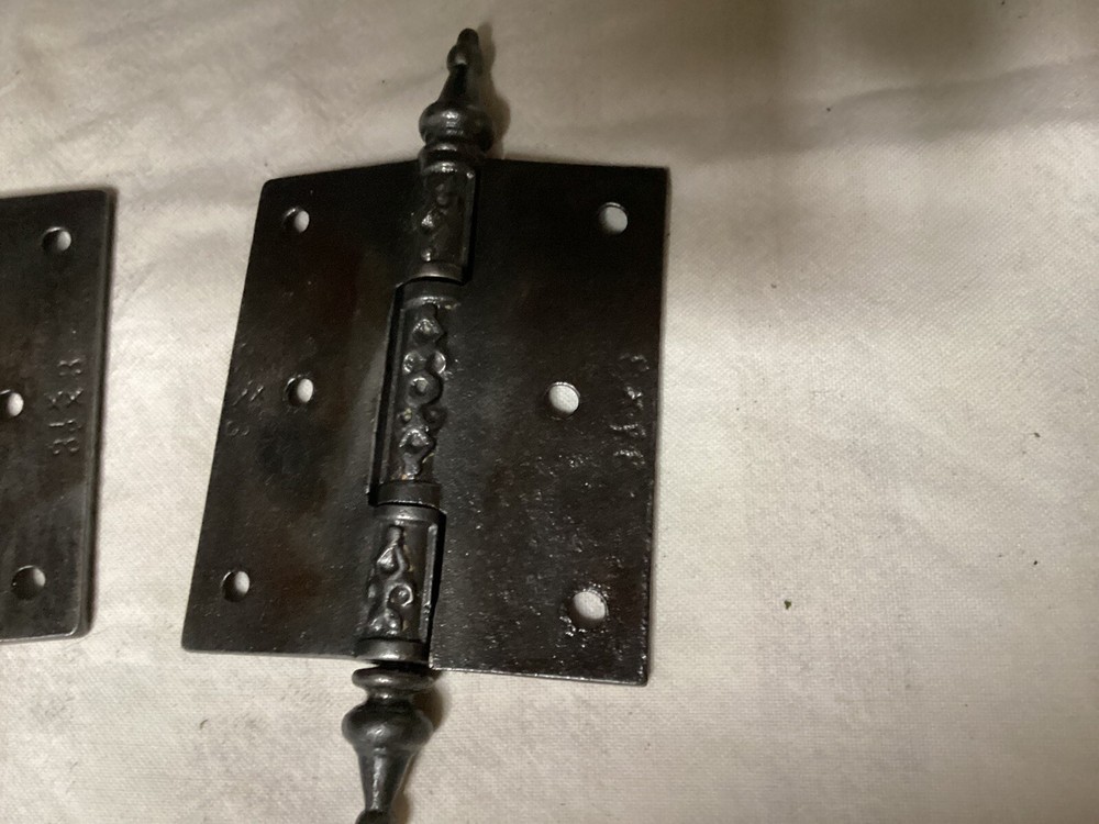 3 Victorian Cast iron hinges