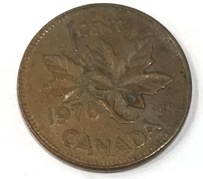 Canada 1 cent coin 1976