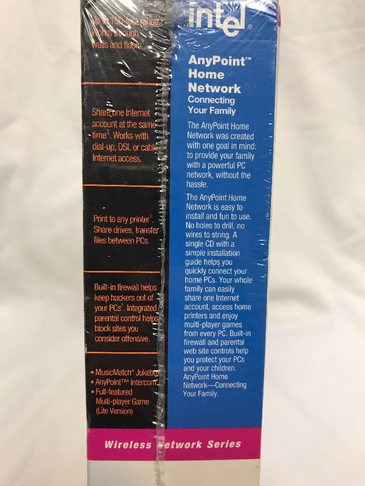 Sealed Box Intel AnyPoint Wireless Home Network 1.6M PC Card Adapter