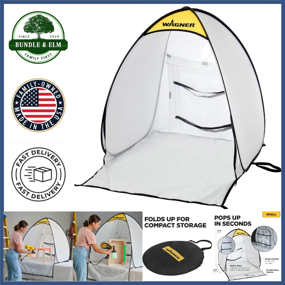 Quick Setup Paint Booth for Small Projects, Lightweight with Three-Sided Design