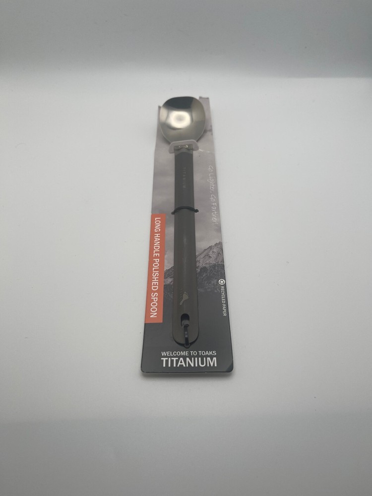 Titanium Long Handle Spoon with Polished Bowl