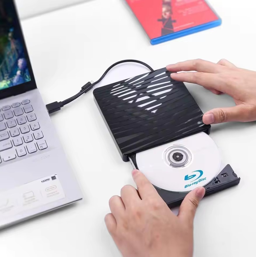 USB3.0 External Blu-ray Optical Drive for Laptop PC Windows 11/10 Mac 3D BD-RW