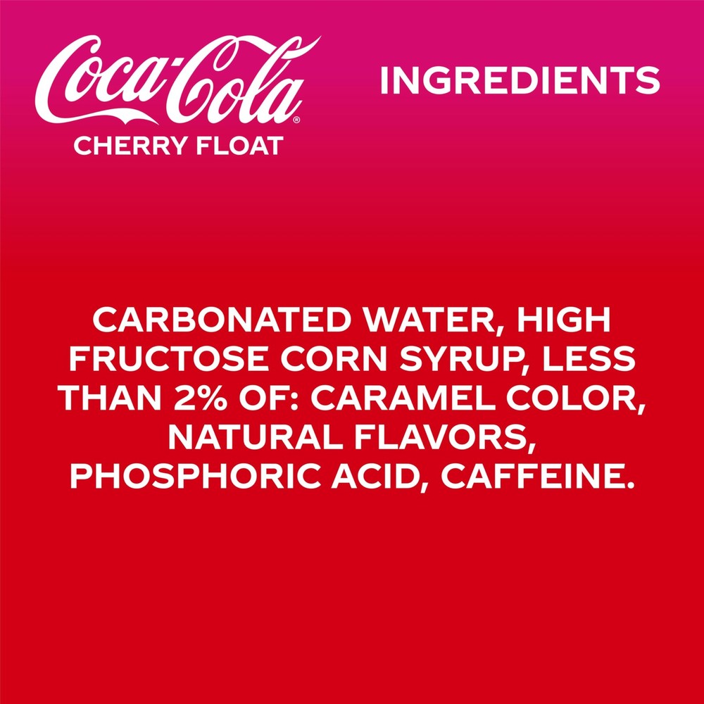 Coca-Cola Cherry Float Soda Soft Drink Cans, 12 fl oz, 12 Pack