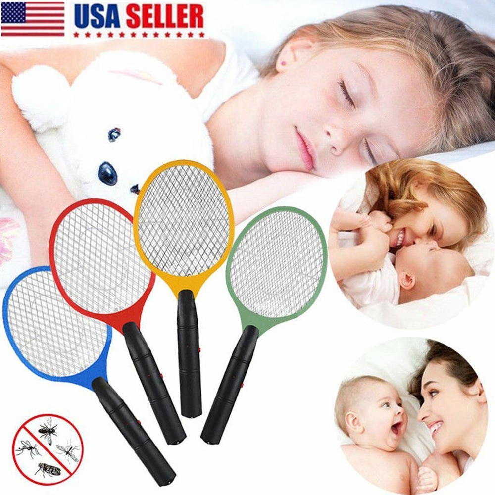 Cordless Electronic Bug Zapper Mosquito Insect Electric Fly Swatter Racket Bat