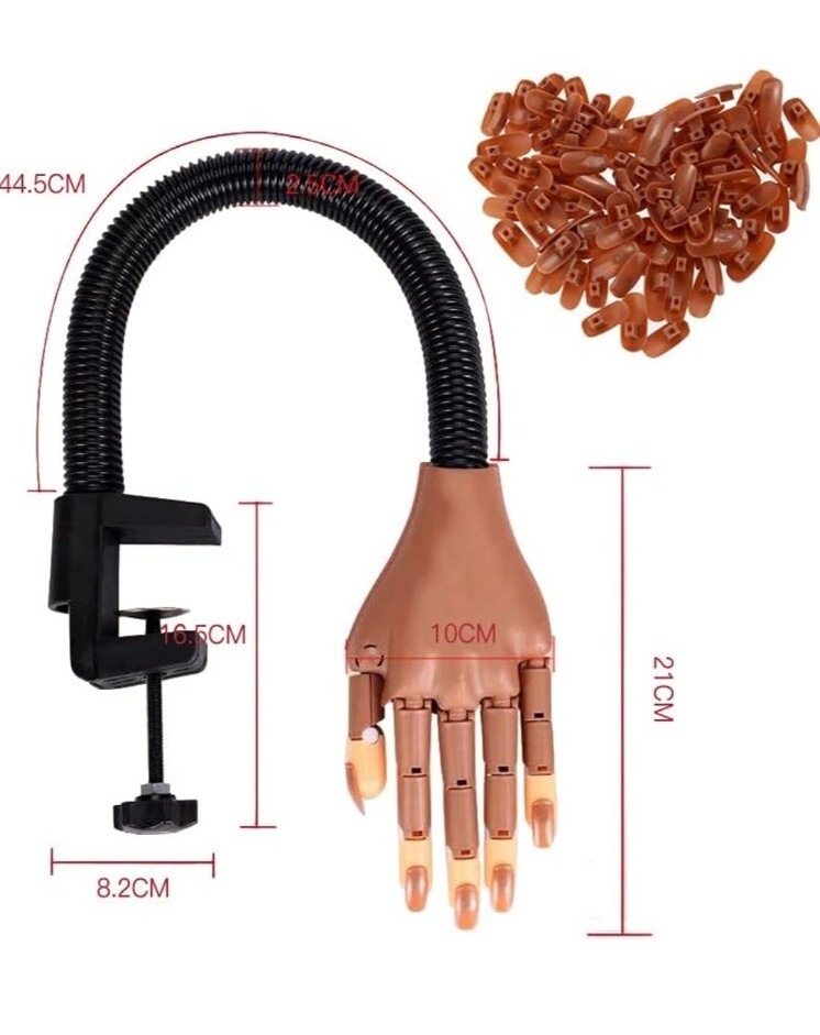 Practice Hand for Acrylic Nails, Professional Nail Practice Assorted Designs