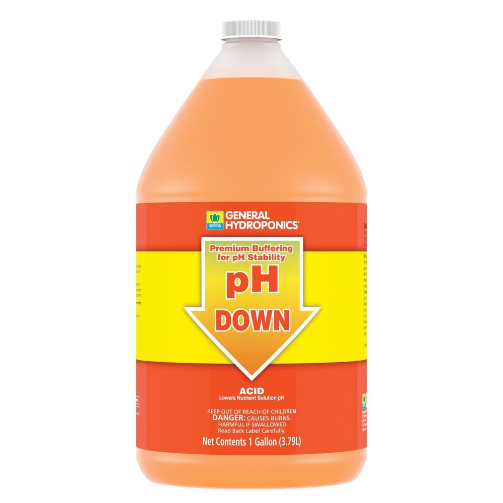 General Hydroponics pH Down Liquid Premium Buffering For Stability, 1-Gallon