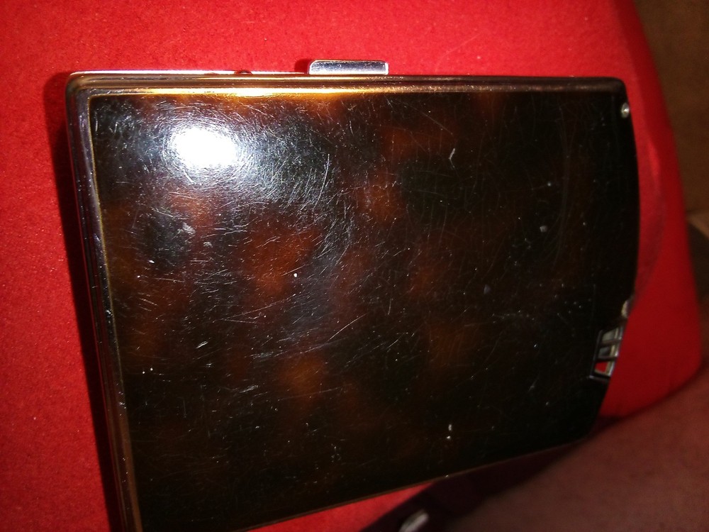 1930s Deco Ronson Cigarette Case Lighter Compact