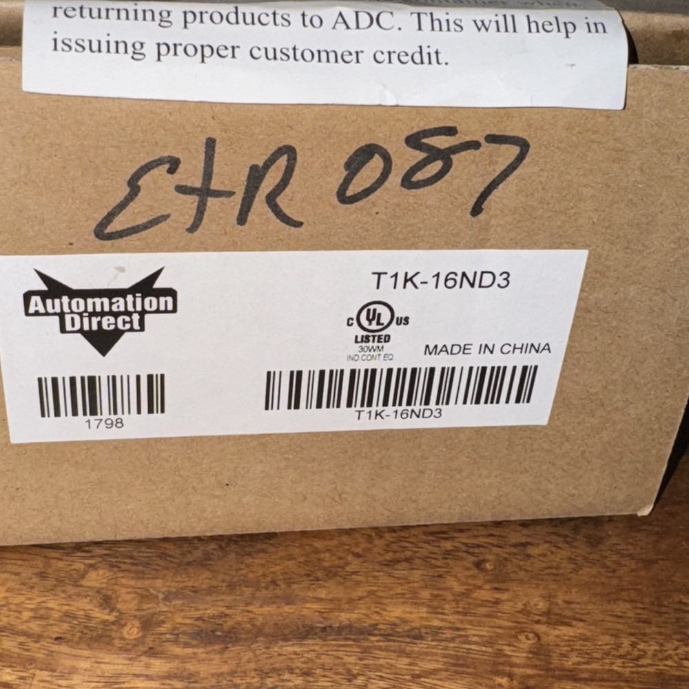 Automation Direct Terminator T1K-16ND3 DC Input Module New, LO1