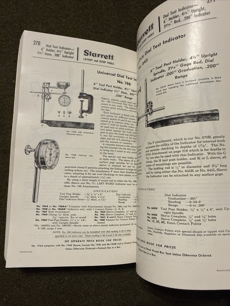 Starrett Catalog 75th Anniversary 🇺🇸