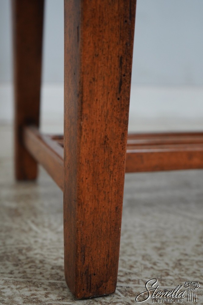 68471: Pair GUY CHADDOCK Distressed Ladderback Armchairs