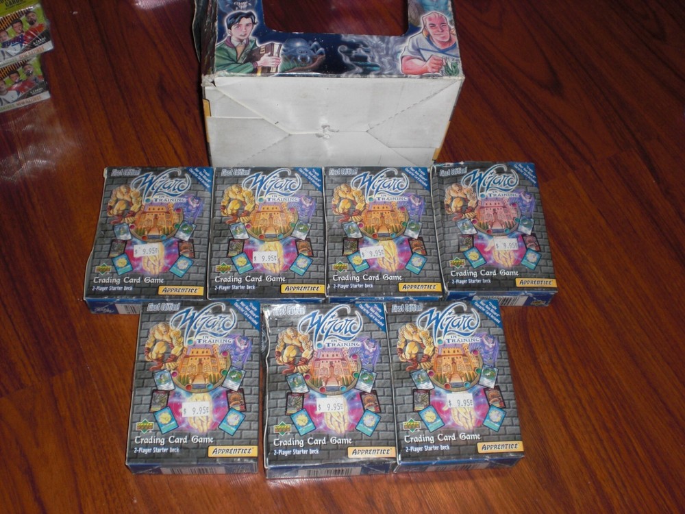7x 1st Edition Wizard In Training Upper Deck Apprentice TCG Starter Deck Box