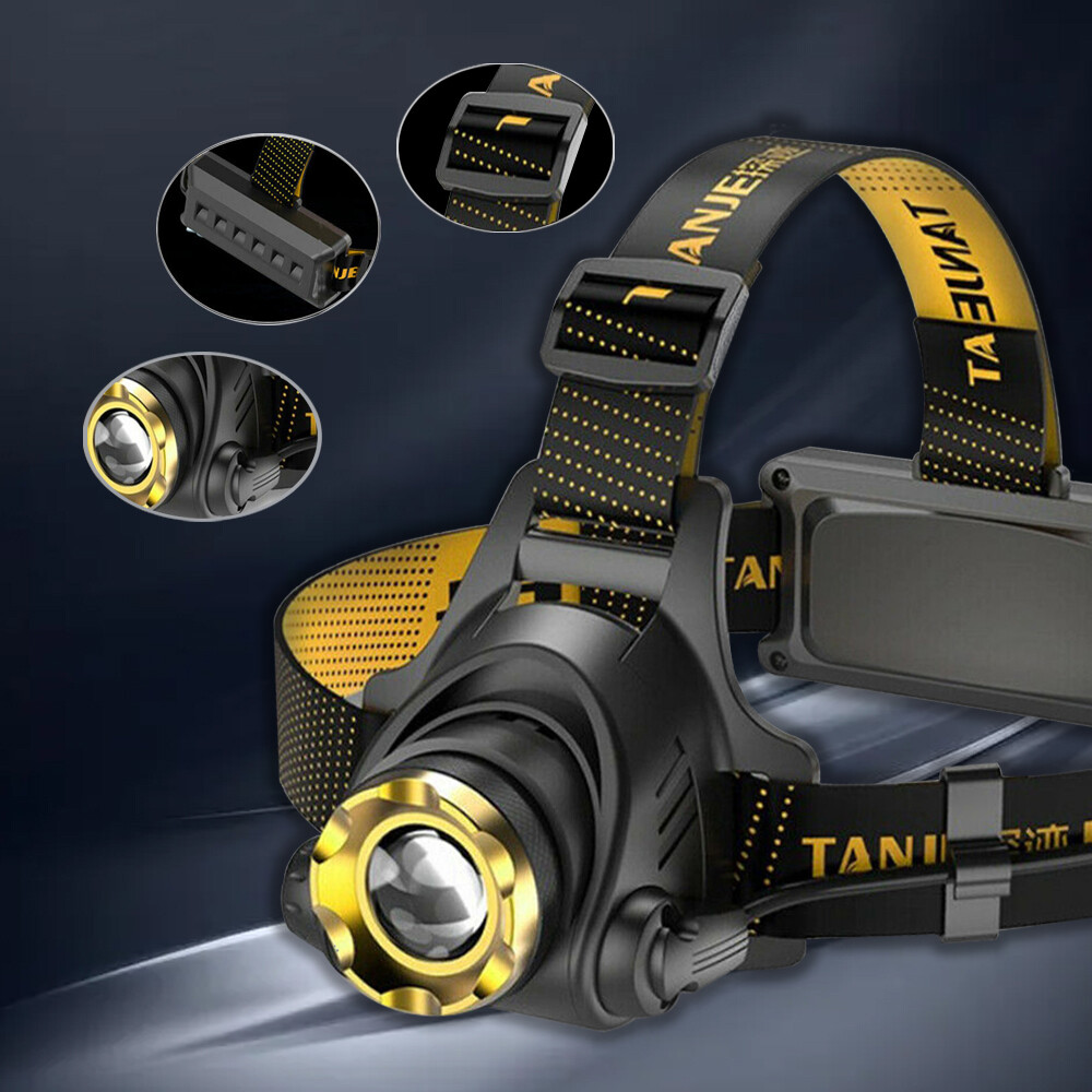 12000000lm LED Headlamp USB Rechargeable Headlight Head Torch Lamp Flashlight
