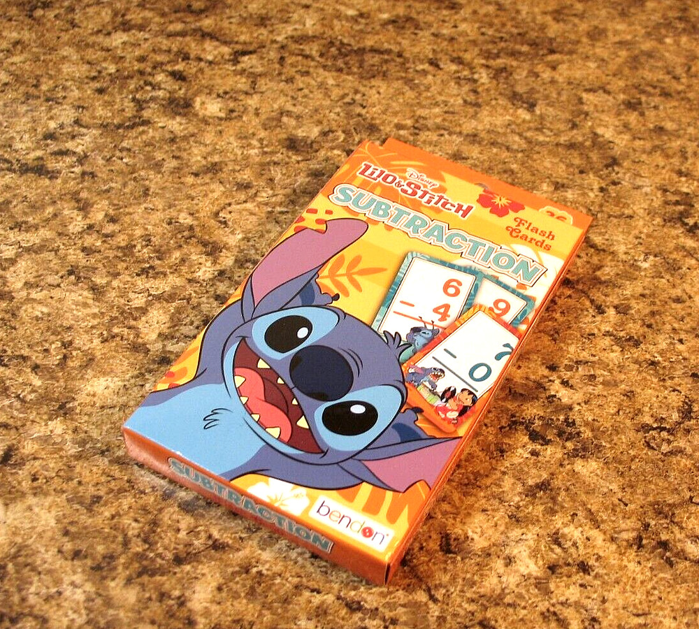 Disney Lilo & Stitch Math Subtraction Flash Learning Cards NEW