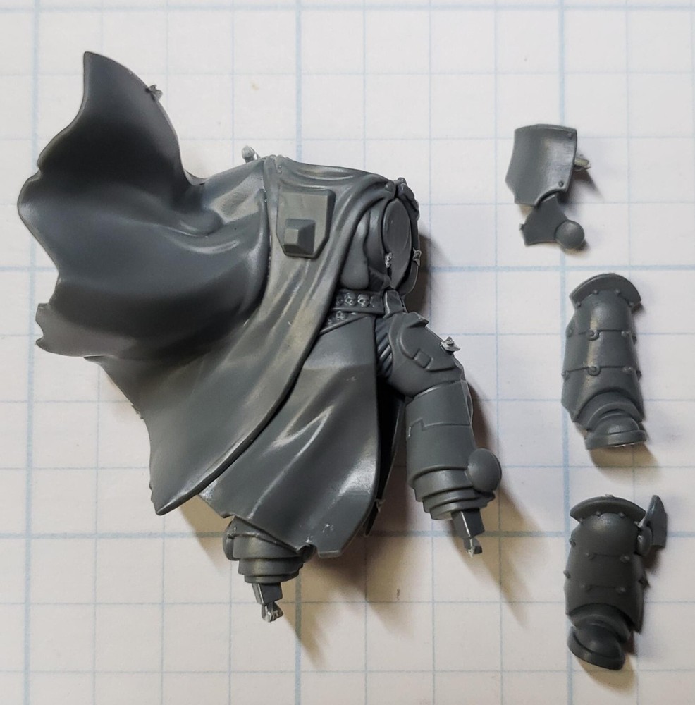 Warhammer 40k Black Templar Bits Marshal Power Armor Torso Legs Cape Set