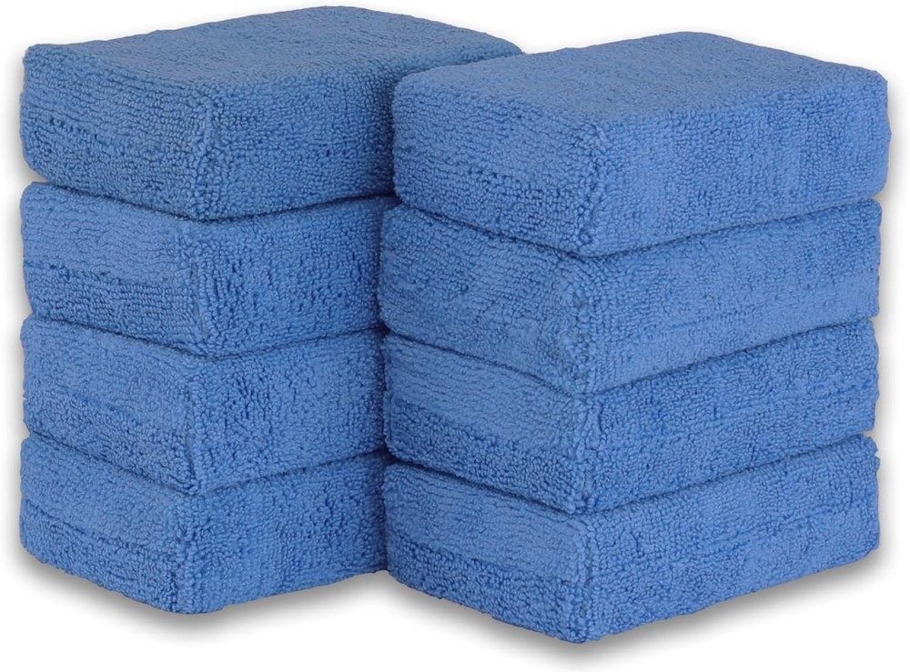 Microfiber Ultra-Soft Applicator Foam, Blue, 8-Pack